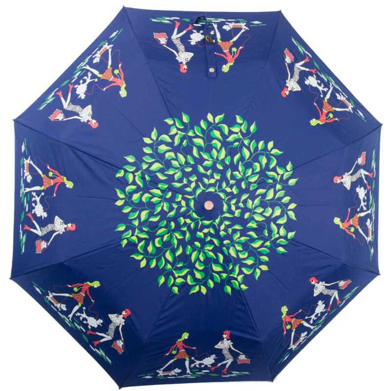 Женский зонт полный автомат синего цвета-Kobold
