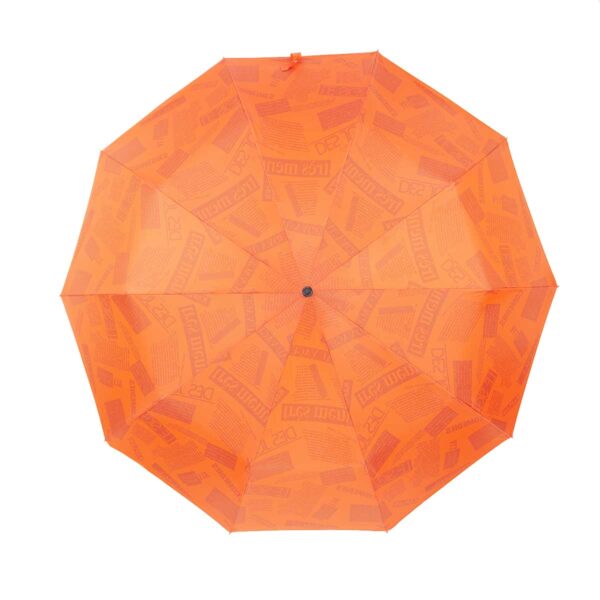 Зонт двухсторонний оранжевого цвета газета-Три Слона