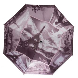 Женский зонт трость полуавтомат-Париж |Три Слона