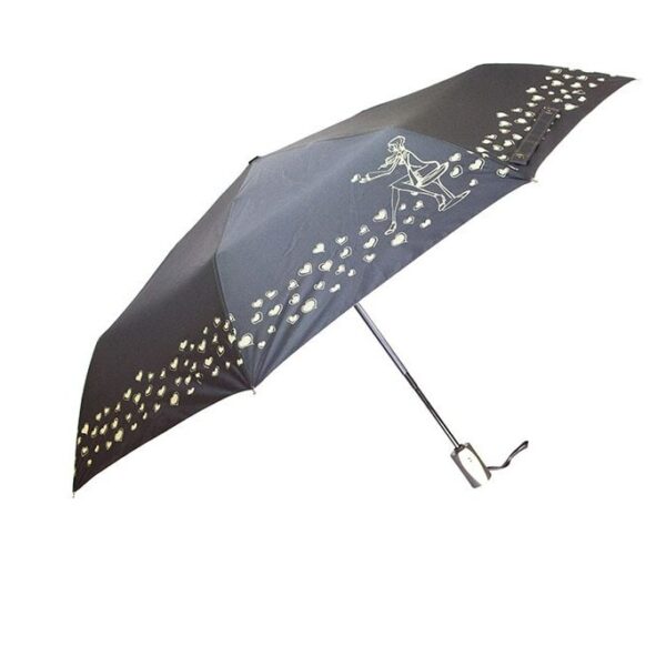 Женский зонт doppler-двухсторонний черно-серебристый цвет