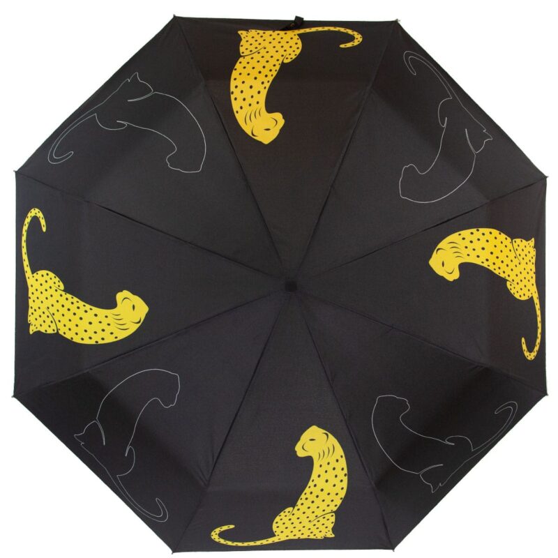 Женский зонт с принтом леопарда полный автомат