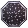 Зонт черного цвета с принтом перья