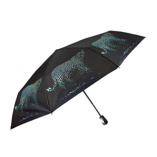 Женский зонт с принтом пантера полный автомат