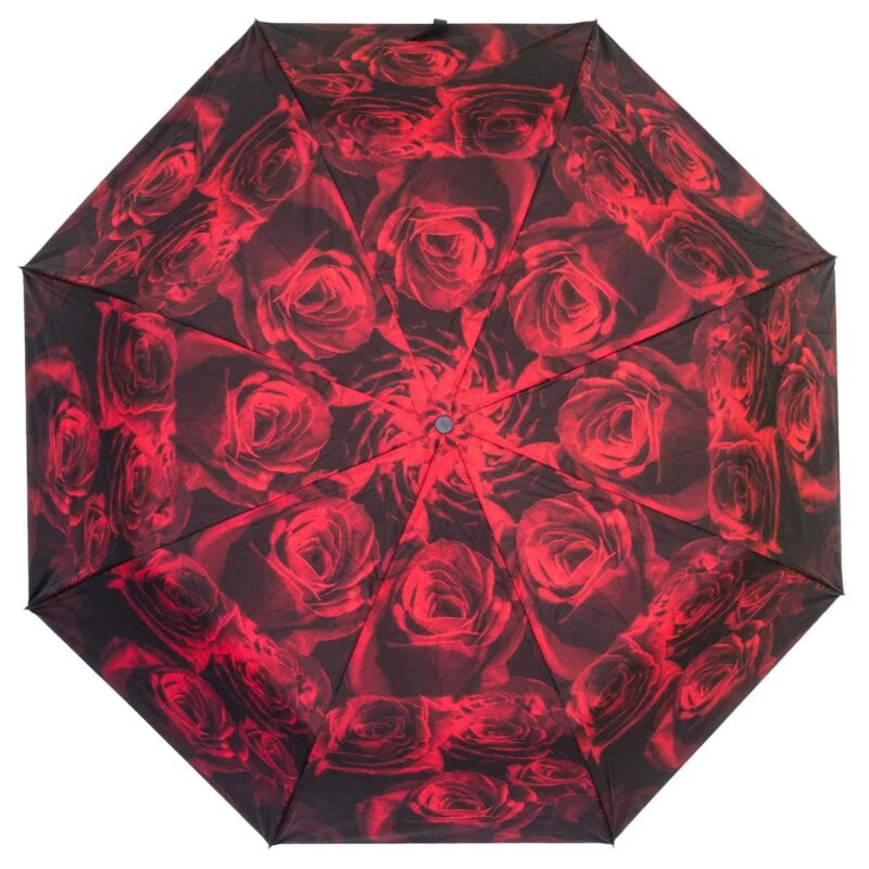 Зонт полный автомат-красная роза