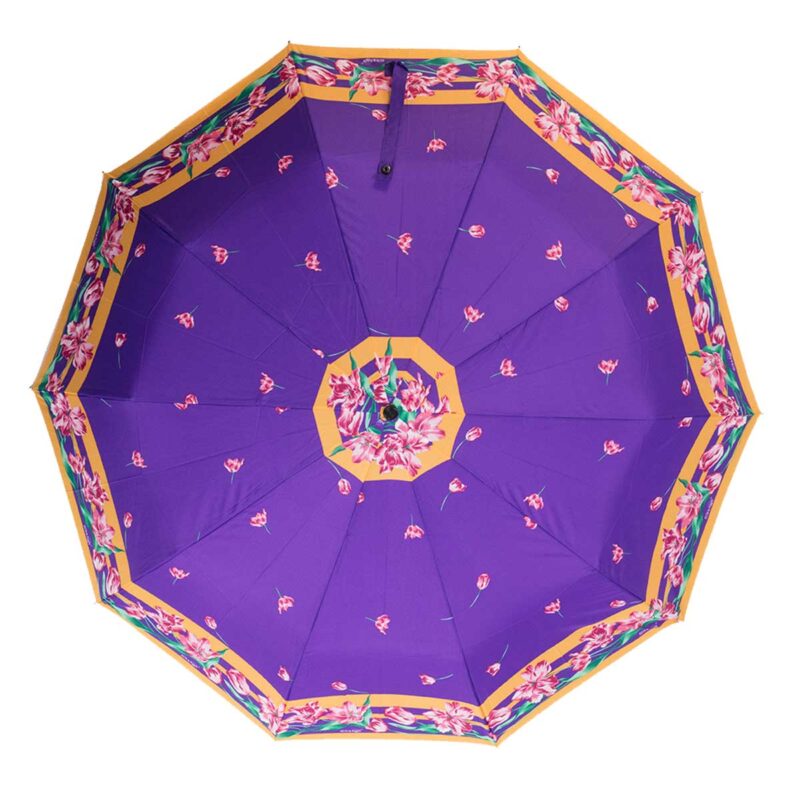 Женский зонт Три Слона фиолетового цвета полный автомат