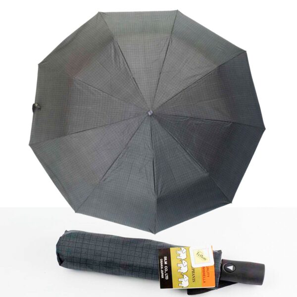 Зонт полуавтомат в клетку серого цвета