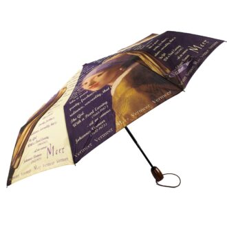 Женский зонт полный автомат-Девушка с жемчужной сережкой