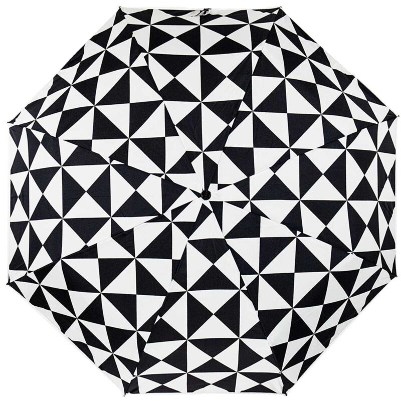 Мини зонт черно белого цвета